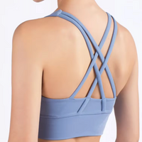 Brassière Pole Dance Entrelace – VYBE bleu clair