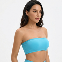 Brassiere pole dance Vertige VYBE - coloris bleu electrique vue de face