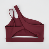 Brassière pole dance asymétrique VYBE™ bordeaux