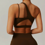 Brassière pole dance dos ouvert avec bandes croisées – VYBE™