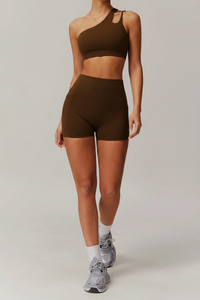 Brassière pole dance femme entraînement studio – VYBE™ asymétrie