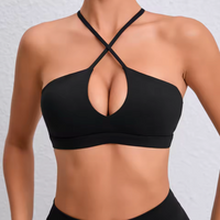 Brassière pole dance noire bretelles croisées X entraînement – VYBE™