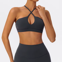 Brassière pole dance nylon spandex bleu navy maintien figures extension – VYBE™