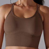 Crop top pole dance brun -  Cléopatra by Liraï