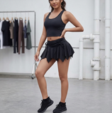 Demi-Jupe Plissée Sensual Flow noir – VYBE™