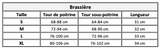 Guide des tailles - Brassière Pole Dance Entrave – VYBE