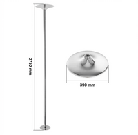 Q&G™ Barre de Pole Dance Dualmode GRIS