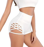 Short taille haute pole dance blanc Hera by LiraÏ