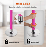 Système Dualmode barre pole dance Q&G – commutation mode statique et rotatif par vis de base