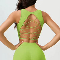 Top Pole Dance Dos Lacé Sculptant vert dos – VYBE™