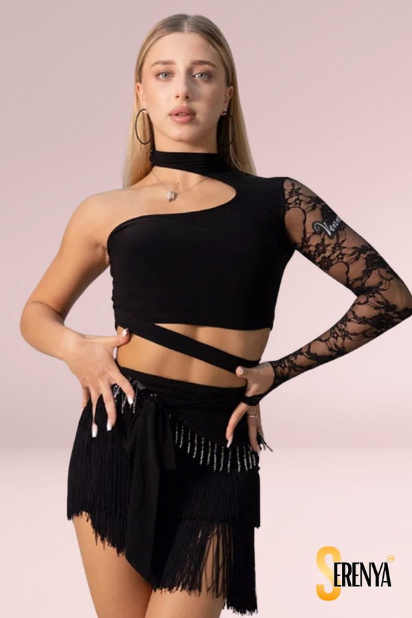 Ensemble Pole Dance Noir - Strelizia | Serenya
